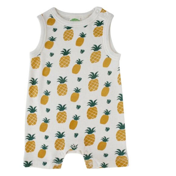 Parade - NWT Canadian - Organic cotton - tank top romper with pineapple pattern - Picture 5 of 6